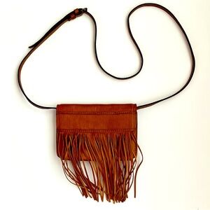 Patricia Nash Leather Fringed & Fabulous Crossbody Boho Western Indie Purse Bag